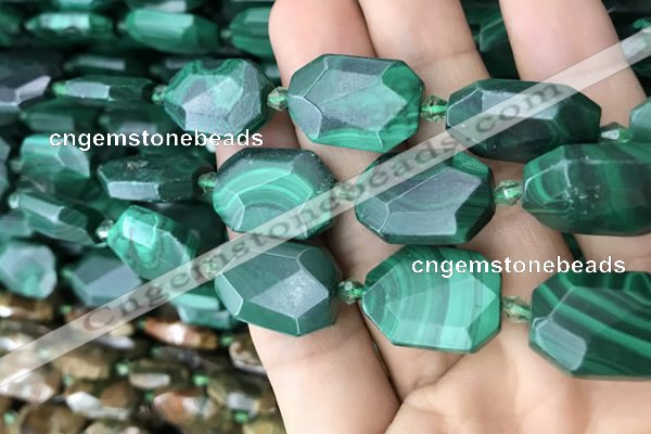 CNG7824 15.5 inches 13*18mm - 18*25mm faceted freeform malachite beads