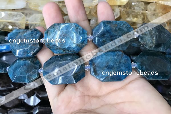 CNG7834 15.5 inches 22*30mm - 25*35mm faceted freeform apatite beads