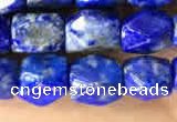 CNG7845 15.5 inches 6*8mm faceted nuggets lapis lazuli beads