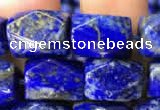 CNG7846 15.5 inches 8*12mm faceted nuggets lapis lazuli beads