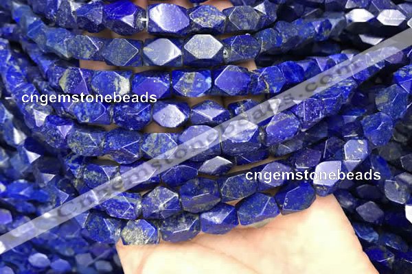 CNG7847 15.5 inches 8*12mm - 9*13mm faceted nuggets lapis lazuli beads