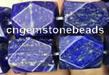 CNG7848 15.5 inches 12*16mm - 13*18mm faceted nuggets lapis lazuli beads