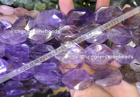 CNG7863 20*30 - 25*35mm twisted & faceted freeform ametrine beads