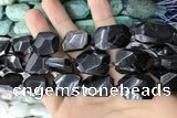 CNG7868 13*18mm - 18*25mm faceted freeform hypersthene beads