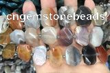 CNG7879 13*18mm - 15*25mm faceted freeform Botswana agate beads