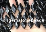 CNG7897 13*20mm - 15*25mm faceted freeform black tourmaline beads