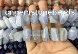 CNG7898 12*16mm - 15*20mm faceted nuggets blue chalcedony beads