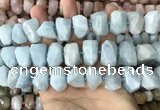 CNG7903 15.5 inches 12*16mm - 15*20mm faceted nuggets aquamarine beads