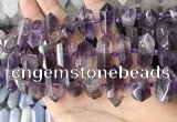 CNG7930 15.5 inches 8*22mm - 12*30mm faceted nuggets amethyst beads