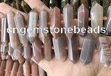 CNG7935 15.5 inches 10*22mm - 12*45mm faceted nuggets moonstone beads