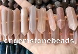 CNG7936 15.5 inches 10*22mm - 12*45mm faceted nuggets moonstone beads