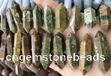 CNG7938 15.5 inches 10*22mm - 12*45mm faceted nuggets rhyolite beads