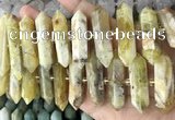 CNG7942 10*22mm - 12*45mm faceted nuggets yellow opal beads