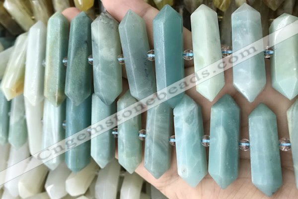 CNG7943 10*22mm - 12*45mm faceted nuggets amazonite beads