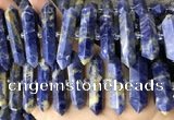 CNG7945 15.5 inches 10*22mm - 12*45mm faceted nuggets sodalite beads