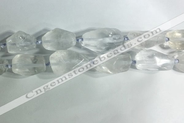 CNG7950 15.5 inches 15*25mm - 20*40mm nuggets white crystal beads