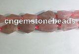 CNG7951 15.5 inches 15*25mm - 20*40mm nuggets rose quartz beads