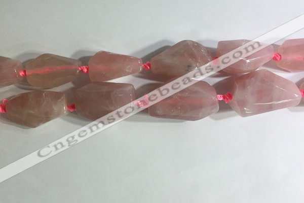 CNG7951 15.5 inches 15*25mm - 20*40mm nuggets rose quartz beads