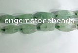 CNG7957 15.5 inches 15*25mm - 20*40mm nuggets green fluorite beads