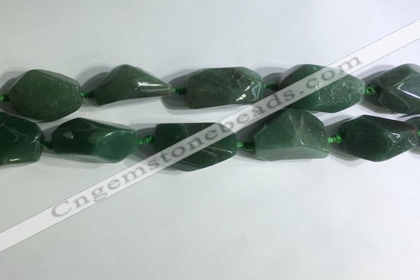 CNG7962 15.5 inches 15*25mm - 20*40mm nuggets green aventurine beads