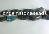 CNG7964 15.5 inches 15*25mm - 20*40mm nuggets labradorite beads