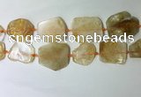 CNG7972 25*30mm - 35*45mm freeform citrine slab beads