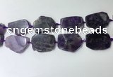 CNG7975 25*30mm - 35*45mm freeform amethyst slab beads