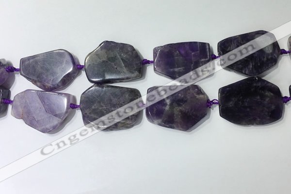 CNG7975 25*30mm - 35*45mm freeform amethyst slab beads