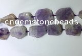 CNG7976 25*30mm - 35*45mm freeform lavender amethyst slab beads