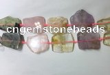 CNG7978 25*30mm - 35*45mm freeform mixed quartz slab beads