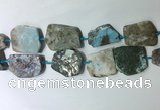 CNG7981 25*30mm - 35*45mm freeform larimar slab beads