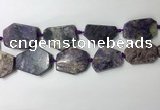 CNG7982 25*30mm - 35*45mm freeform charoite slab beads