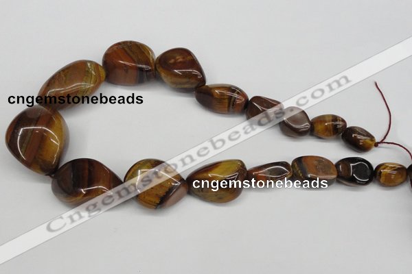 CNG80 15.5 inches 10*15mm - 25*35mm nuggets yellow tiger eye beads