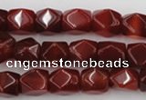 CNG802 15.5 inches 9*12mm faceted nuggets red agate gemstone beads