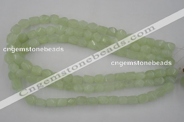 CNG806 15.5 inches 8*12mm faceted nuggets New jade beads