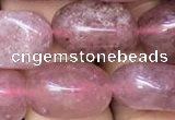 CNG8062 15.5 inches 8*10mm - 10*14mmm nuggets strawberry quartz beads