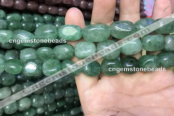 CNG8064 8*10mm - 10*14mmm nuggets green strawberry quartz beads