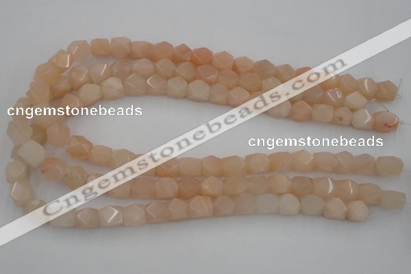 CNG812 15.5 inches 9*12mm faceted nuggets pink aventurine beads