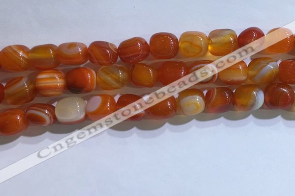 CNG8134 15.5 inches 8*12mm nuggets striped agate beads wholesale