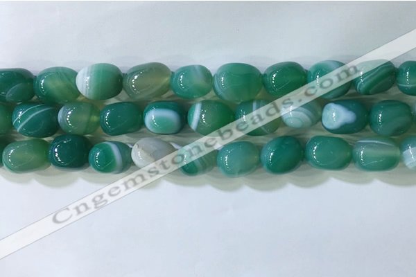 CNG8137 15.5 inches 8*12mm nuggets striped agate beads wholesale