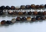 CNG8143 15.5 inches 8*12mm nuggets striped agate beads wholesale