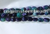 CNG8146 15.5 inches 8*12mm nuggets striped agate beads wholesale