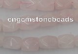 CNG815 15.5 inches 8*12mm faceted nuggets rose quartz beads