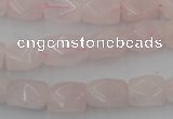 CNG815 15.5 inches 8*12mm faceted nuggets rose quartz beads