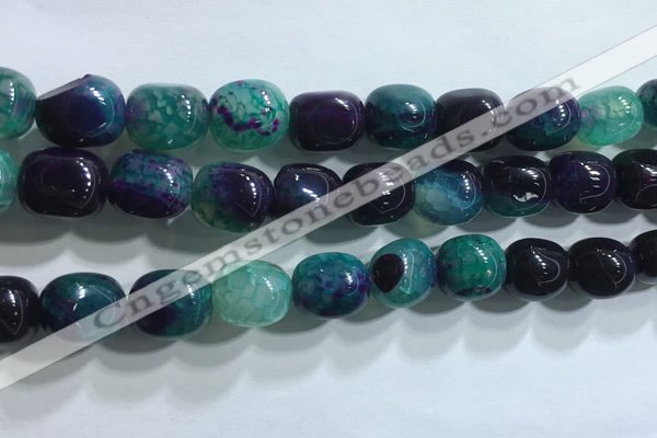 CNG8162 15.5 inches 10*14mm nuggets agate beads wholesale