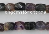 CNG818 15.5 inches 9*12mm faceted nuggets fluorite beads