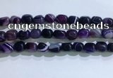 CNG8186 15.5 inches 10*14mm nuggets striped agate beads wholesale