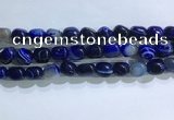 CNG8189 15.5 inches 10*14mm nuggets striped agate beads wholesale