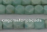 CNG819 15.5 inches 9*12mm faceted nuggets amazonite beads