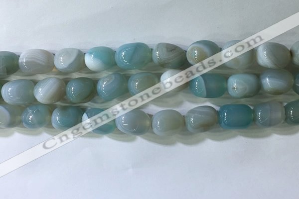 CNG8190 15.5 inches 10*14mm nuggets striped agate beads wholesale